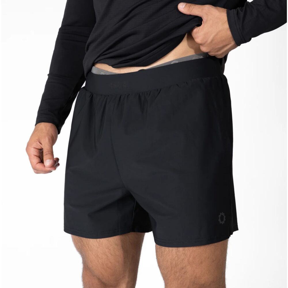 HAUS Essential Shorts 5" Inseam Mens Medium Black Running Training Gym Shorts